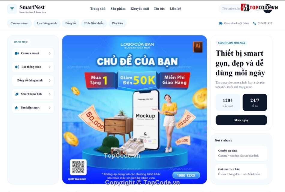 website,web sản phẩm,web bán sản phẩm